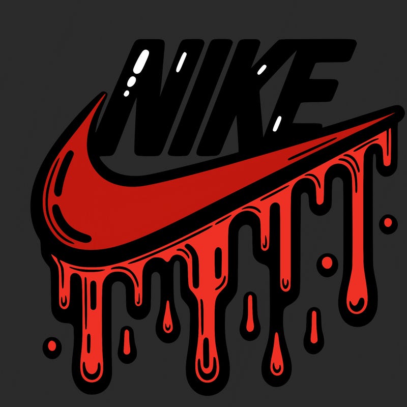 dripping nike logo