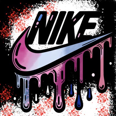 dripping nike logo