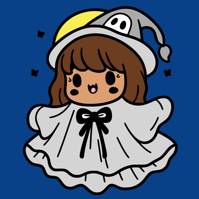 halloween girl in a ghost costume