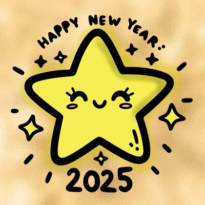 happy new year 2025 star wish