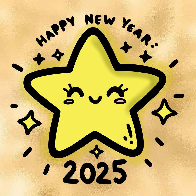 happy new year 2025 star wish