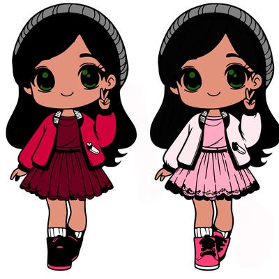 girl with pretty outfit