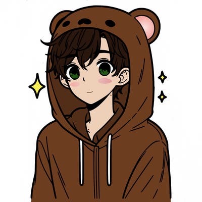 a 17 year old boy in a cute animal hoodie