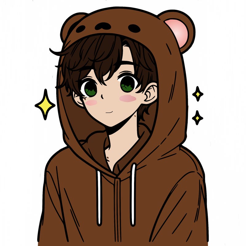 a 17 year old boy in a cute animal hoodie