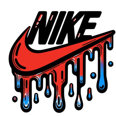 dripping nike logo