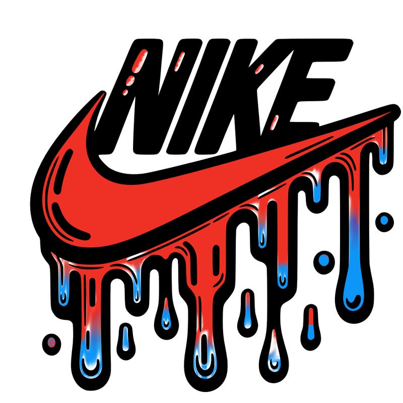 dripping nike logo