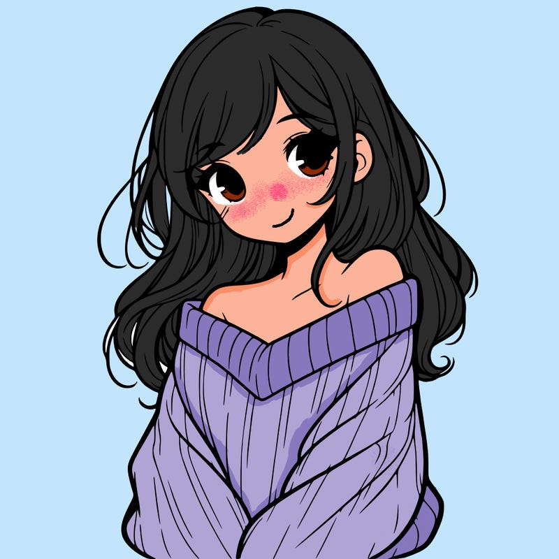 shy pretty girl wearing a sweater that is falling off one shoulder portrait