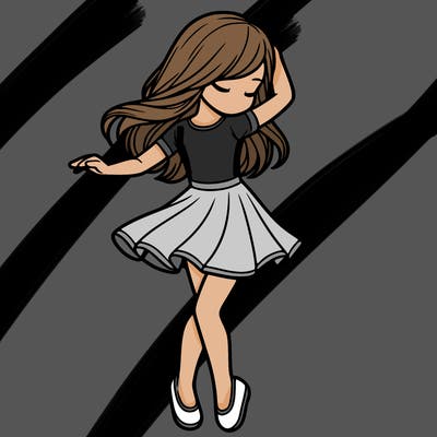 girl dancing  realistic