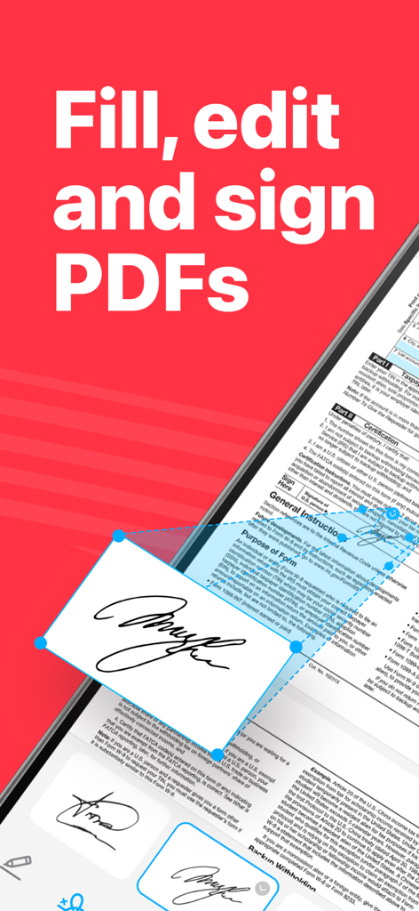 PDF Fill & Sign. Editor Filler - Business App | MWM