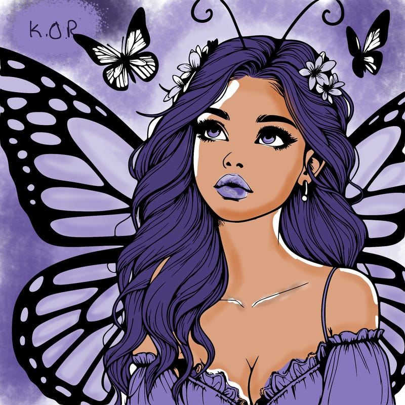 butterfly fairy realistic girl