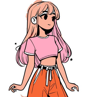 girl in a cute crop top