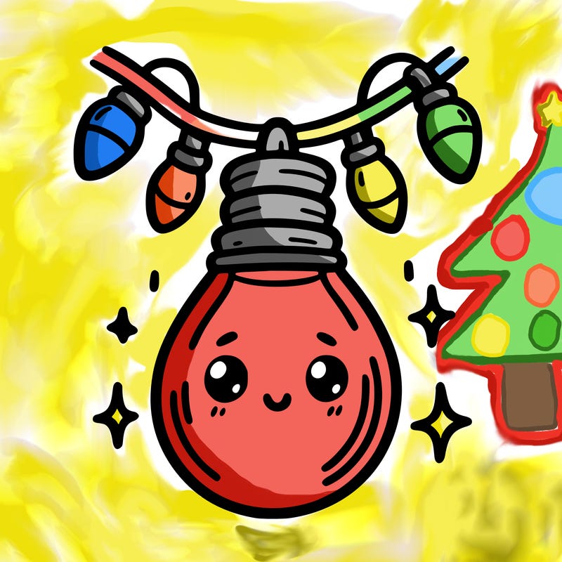 small bulb of a garland