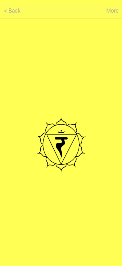 Solar plexus chakra symbol on a bright yellow background for color therapy and meditation