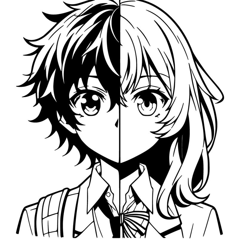 anime half boy half girl