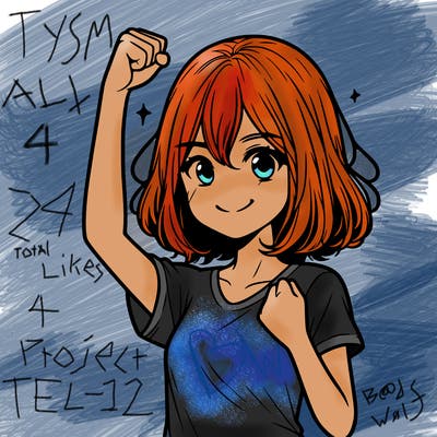 a realistic gril with shoulder length hair celebrating with a fist pump