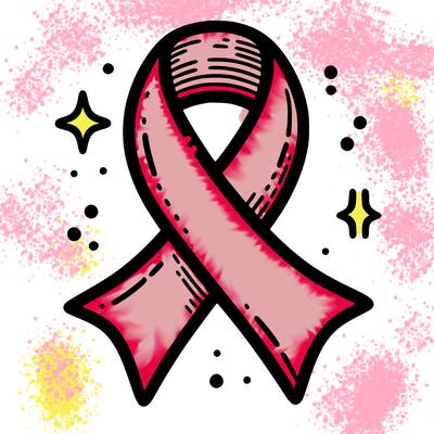 ribbon symbol of national breast cancer awareness month