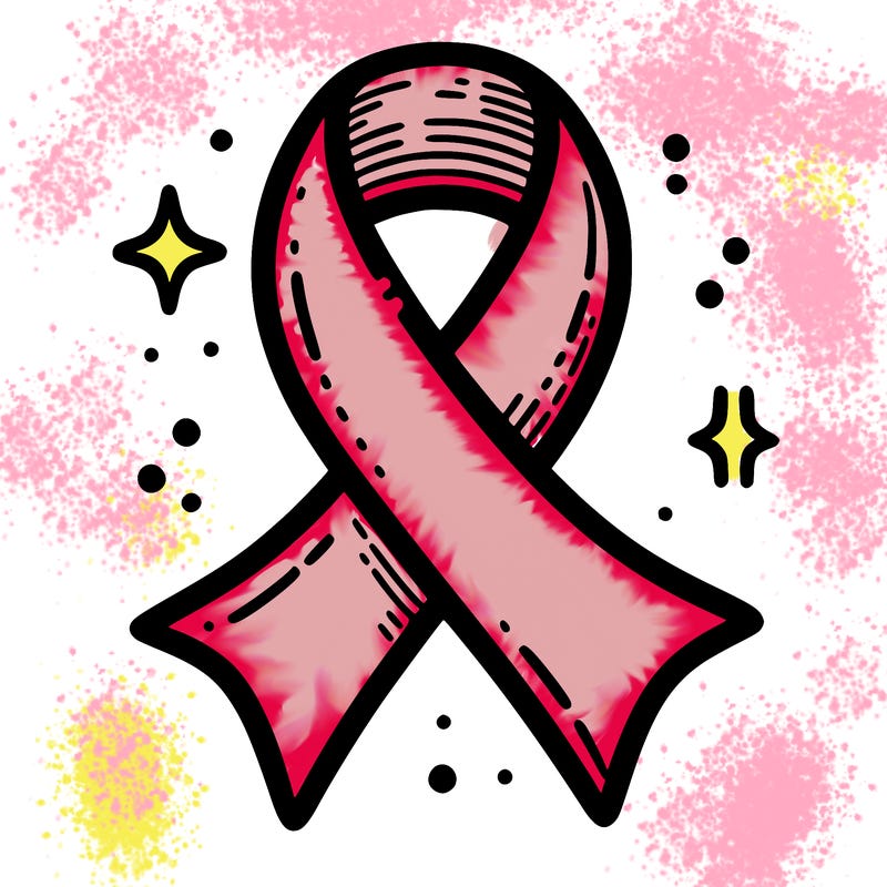 ribbon symbol of national breast cancer awareness month