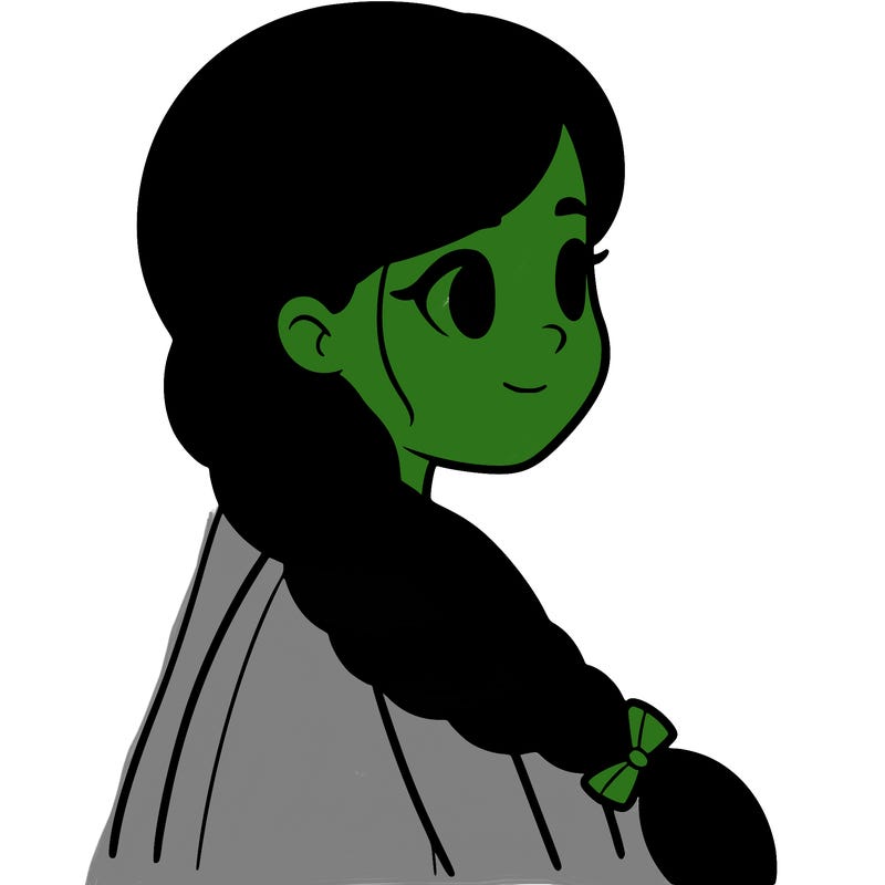 girl with a long braid