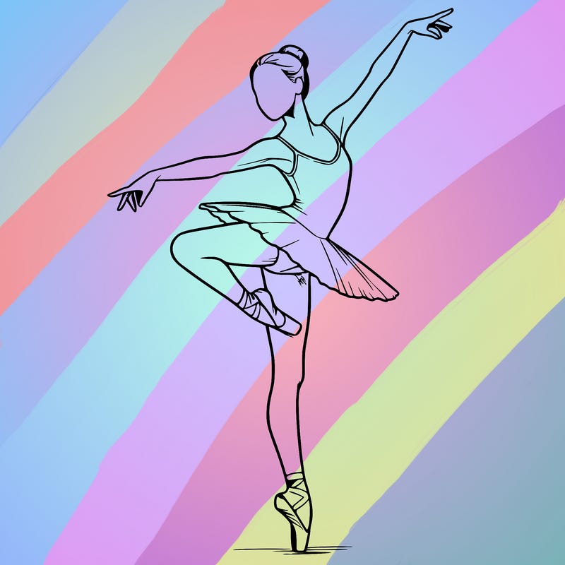realistic person doing ballet