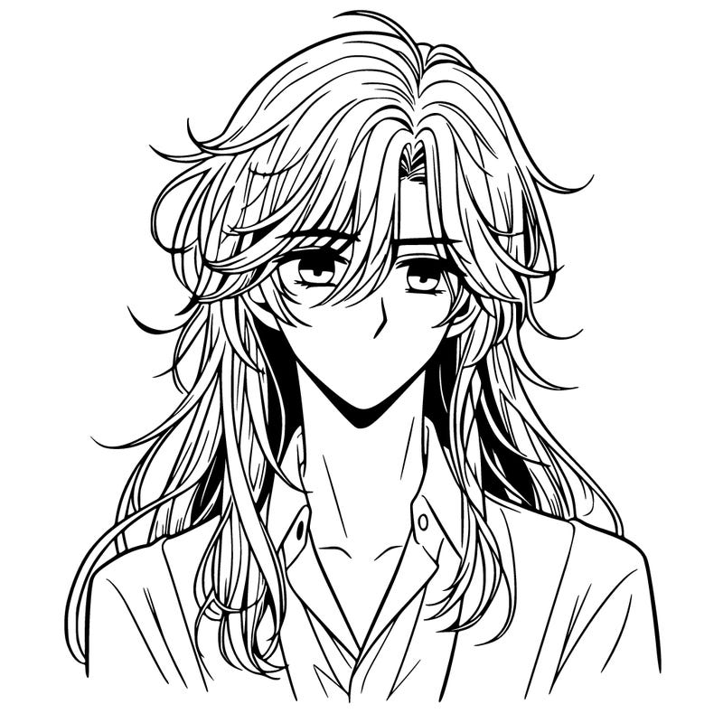 long haired manhwa pretty boy