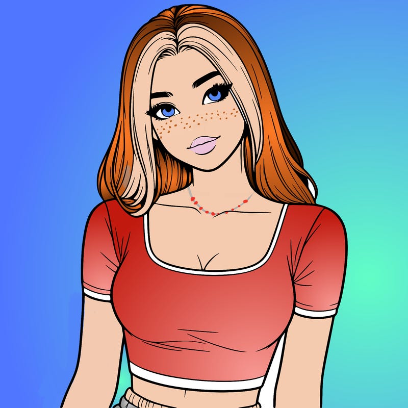 realistic girl with crop top