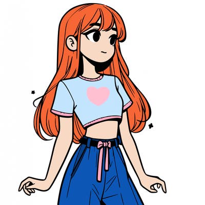 girl in a cute crop top