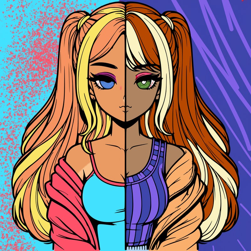 realistic girl split