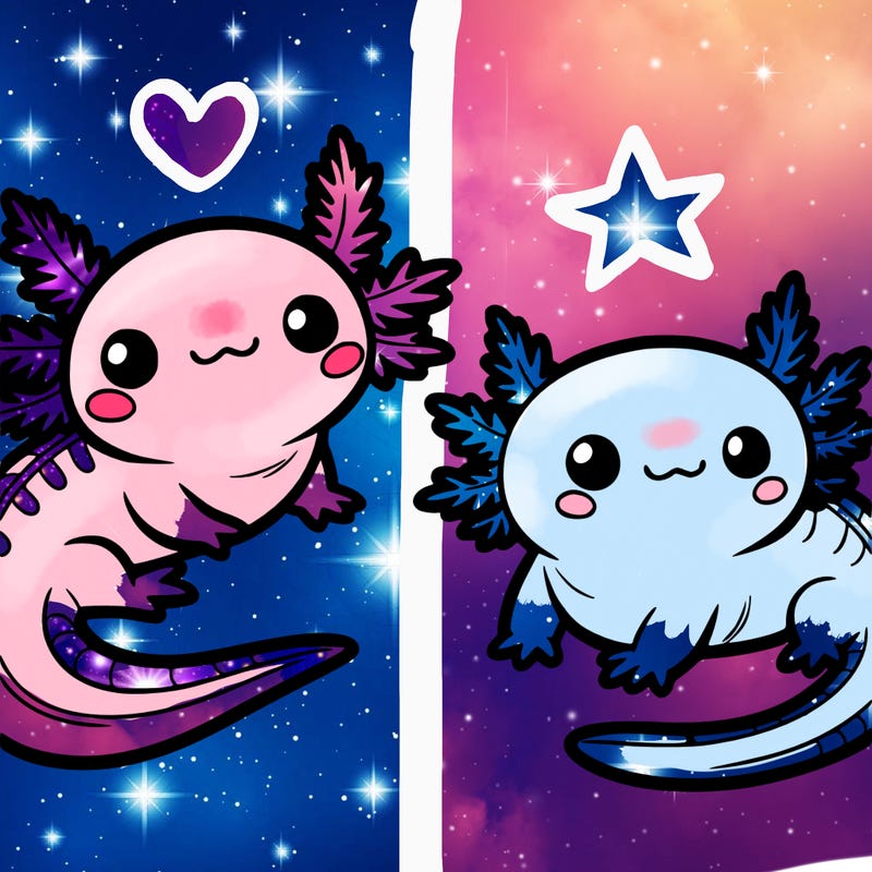 cute axolotls