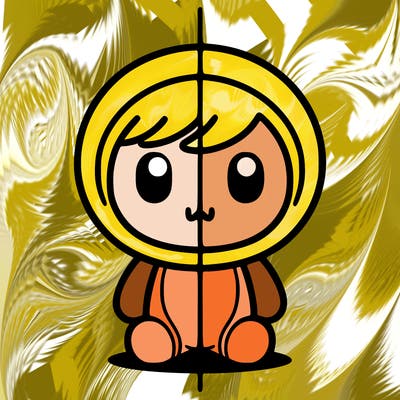 split down the middle