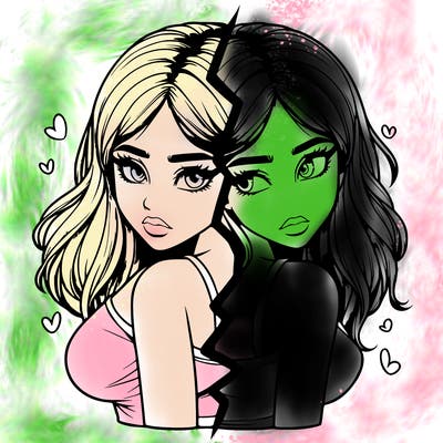 realistic girl split