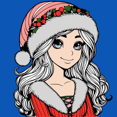 realistic christmas  girl