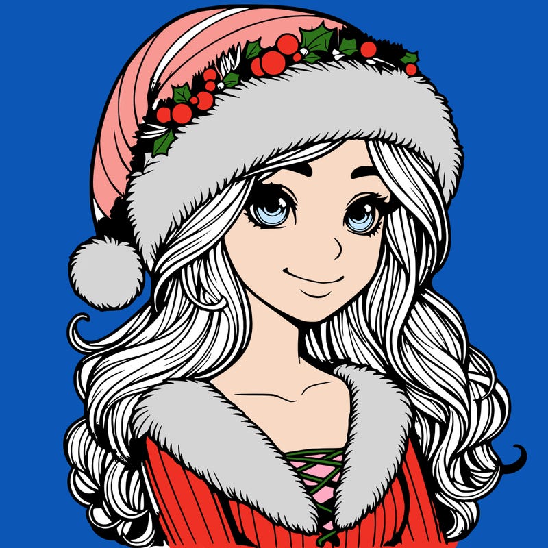 realistic christmas  girl