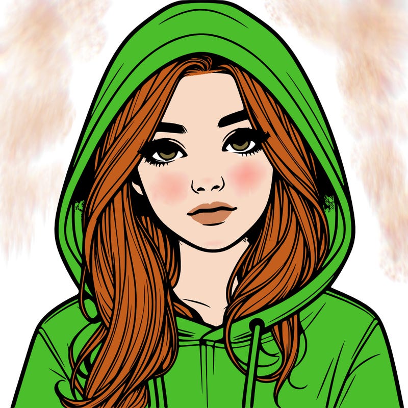 realistic girl with a hoodie