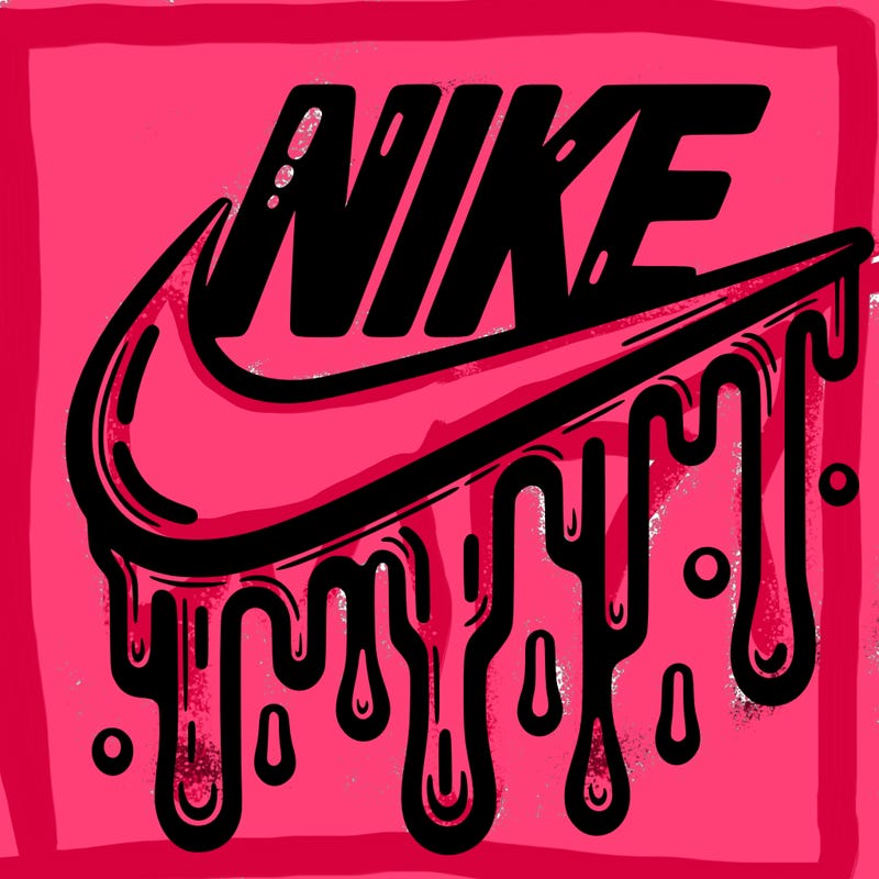 dripping nike logo