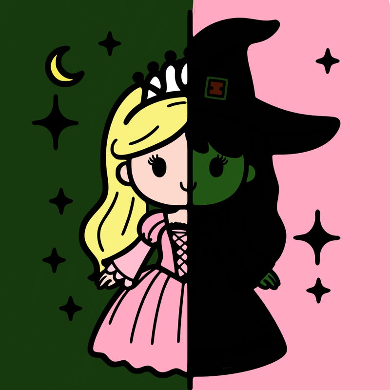 split princess and witch