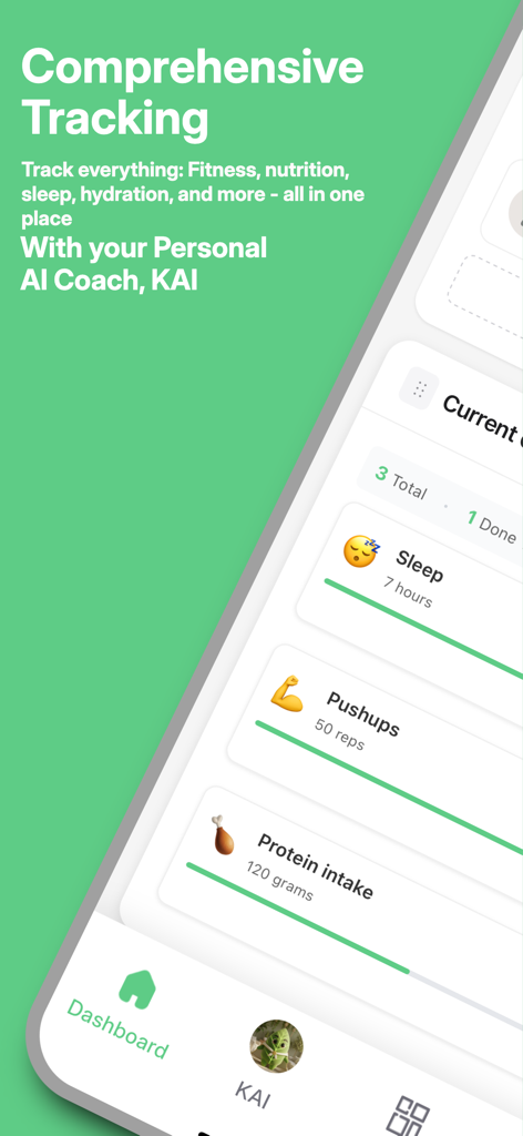 Livio Health app dashboard for tracking fitness sleep and nutrition