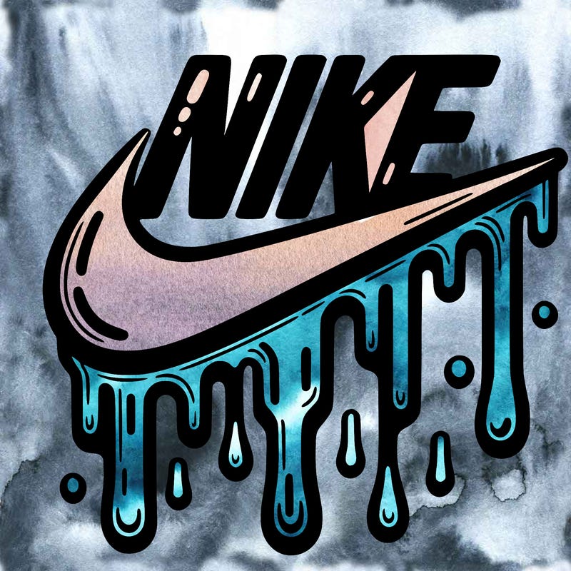 dripping nike logo