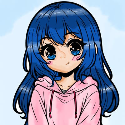 cute manga teen girl