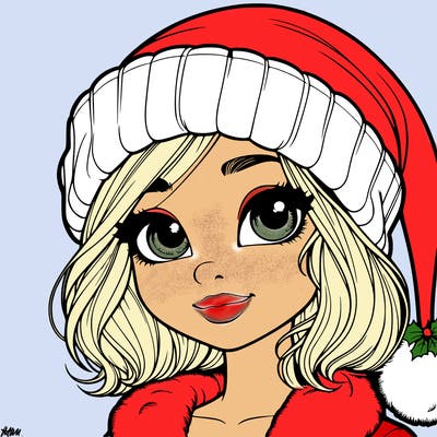 realistic christmas girl