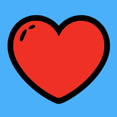 a blank heart