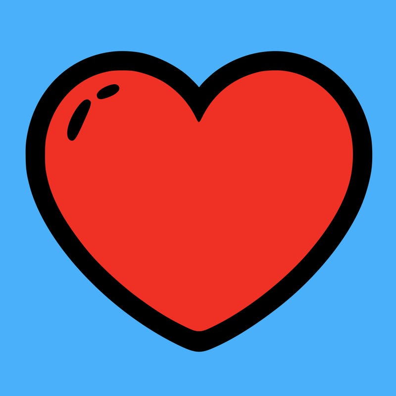 a blank heart