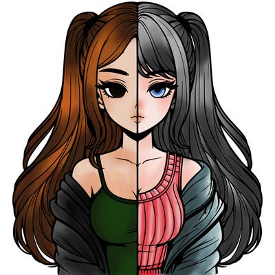 realistic girl split