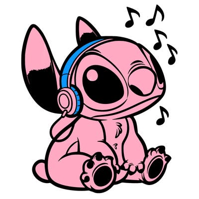 stitch listening to music