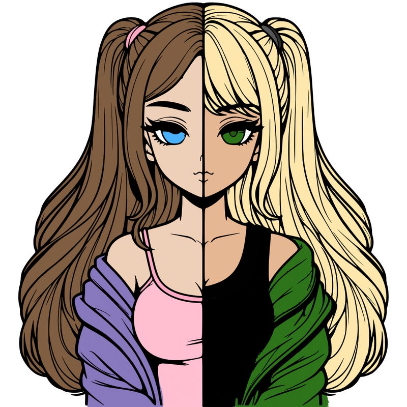 realistic girl split