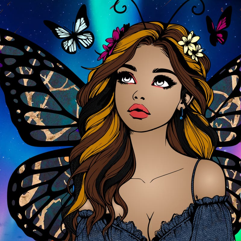 butterfly fairy realistic girl