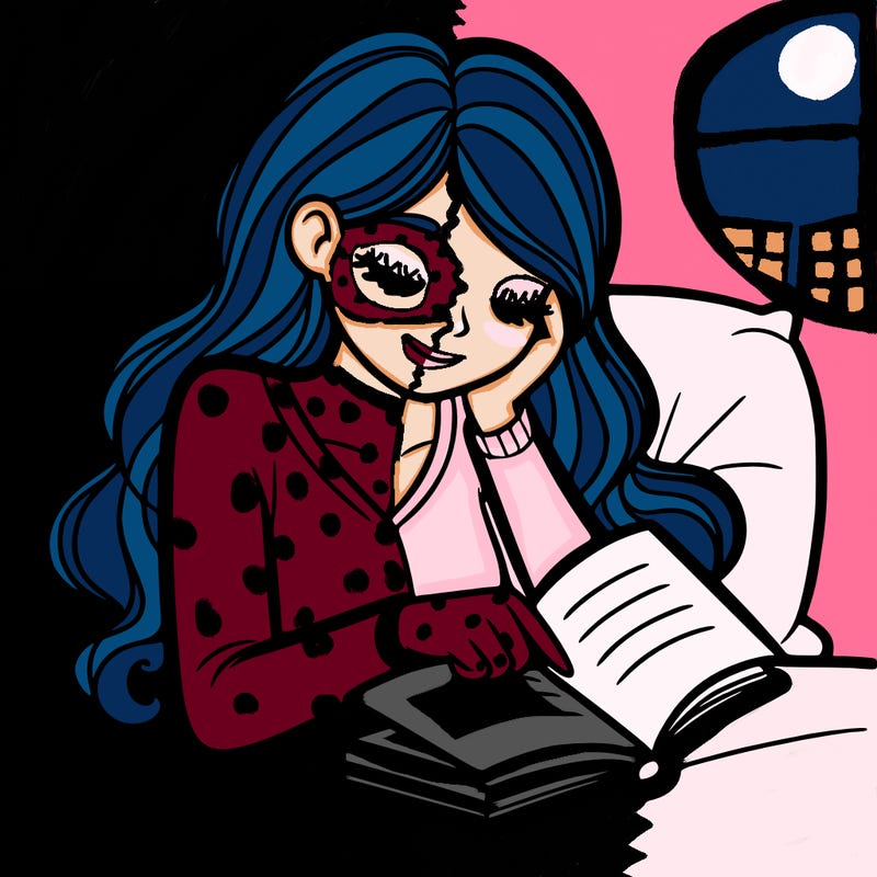 woman reading a book