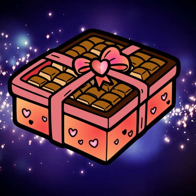 a box of chocolate for valentines day