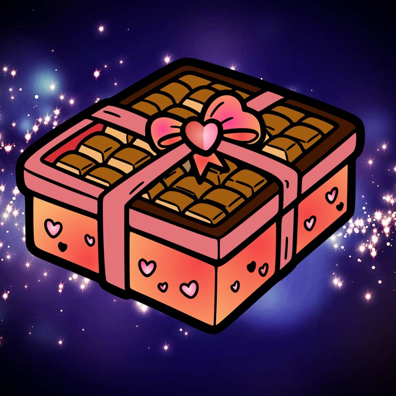 a box of chocolate for valentines day