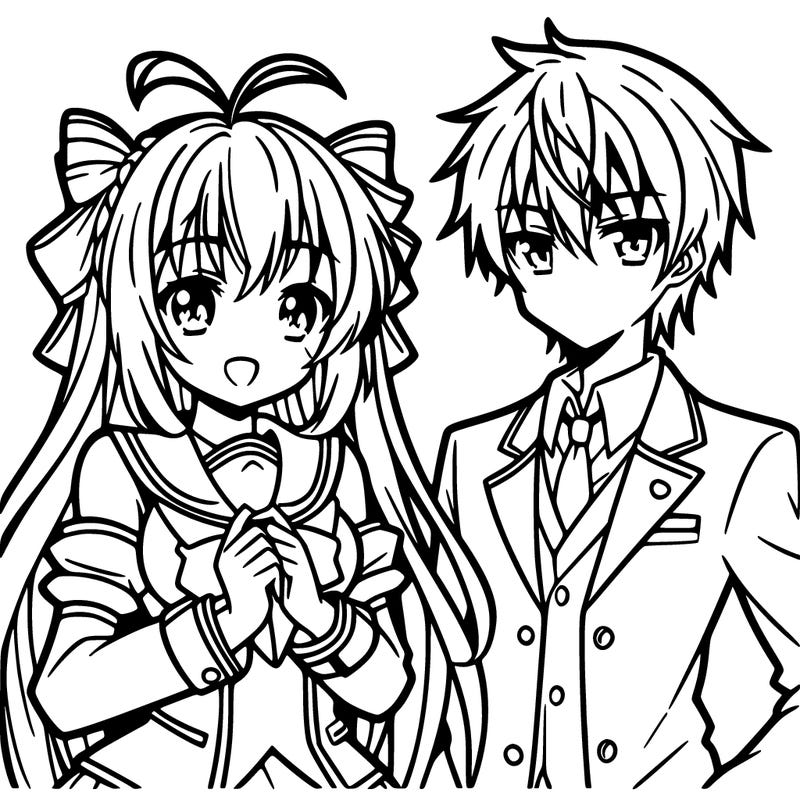 anime girl and boy