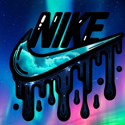 dripping nike logo